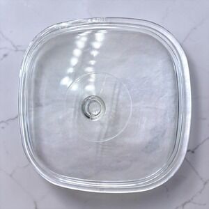 Corning Ware Pyrex P-10-C-1 Clear Glass Square Casserole Lid Replacement Cover